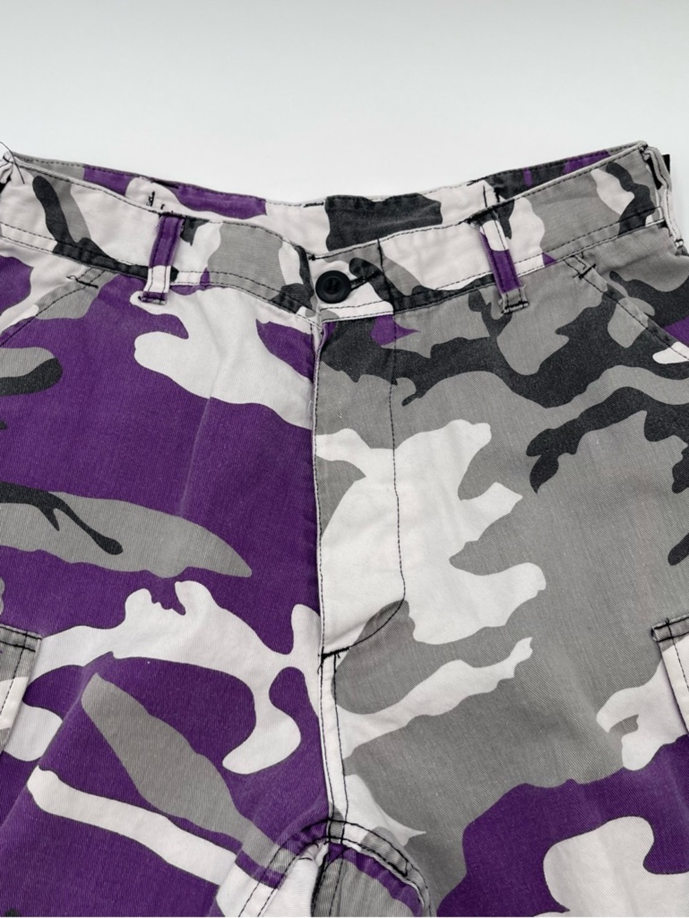 Rothco Pants Purple Camo BDU Cargo Button Fly Drawstring Hem Tactical Sz Small - Picture 5 of 13